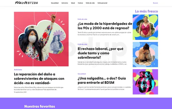 Rediseño web para Malvestida