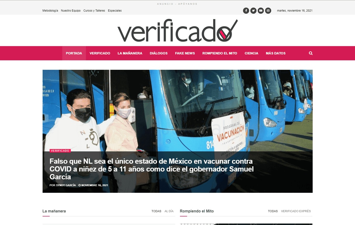 Diseño y desarrollo web para Verificado.com.mx